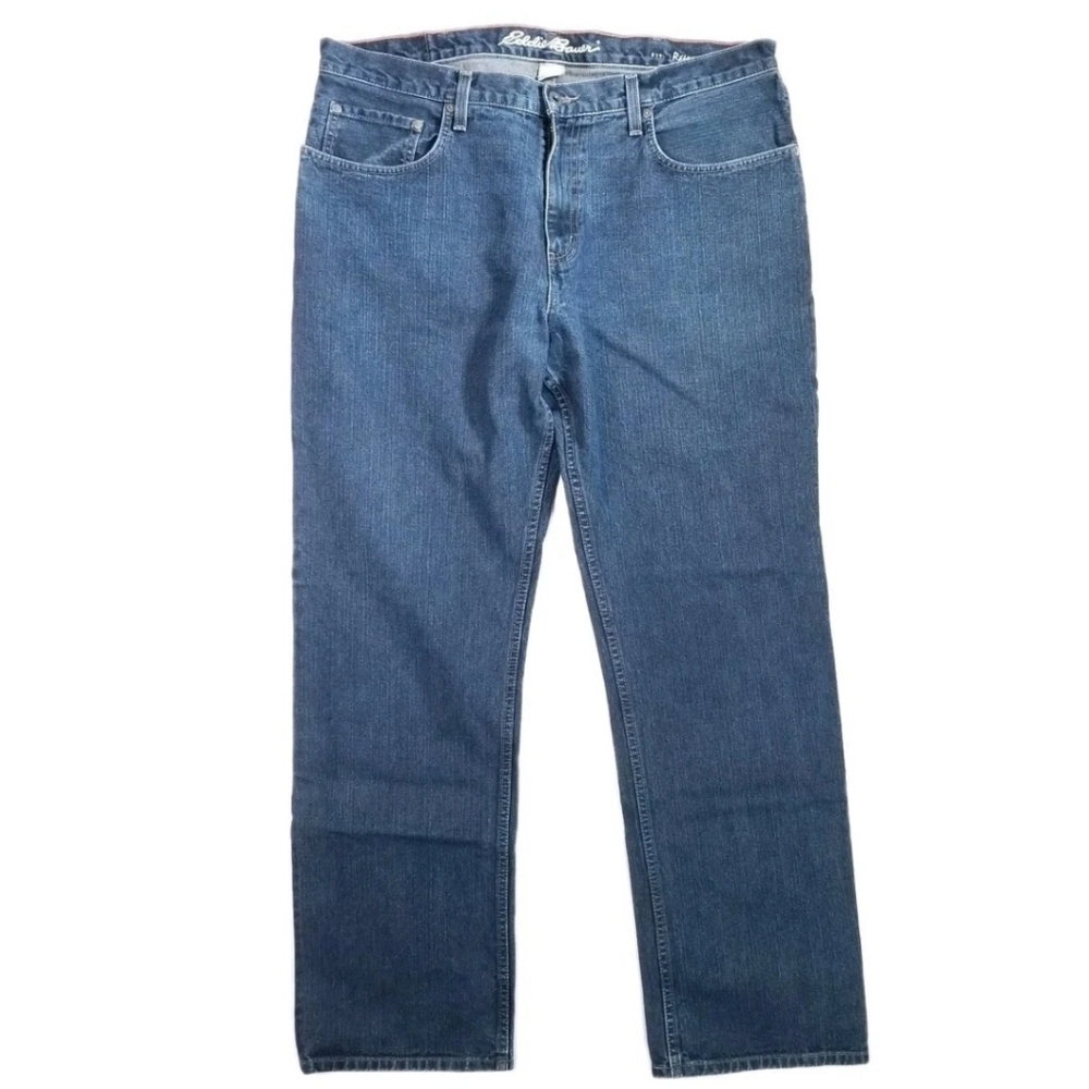 Eddie Bauer Men's Jeans Relaxed Fit 100% Cotton Blue 38x34
